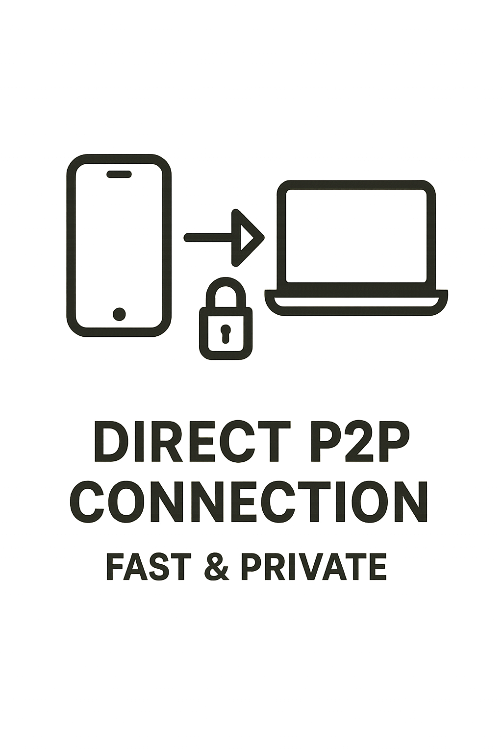 Direct P2P Connection - Fast & Private